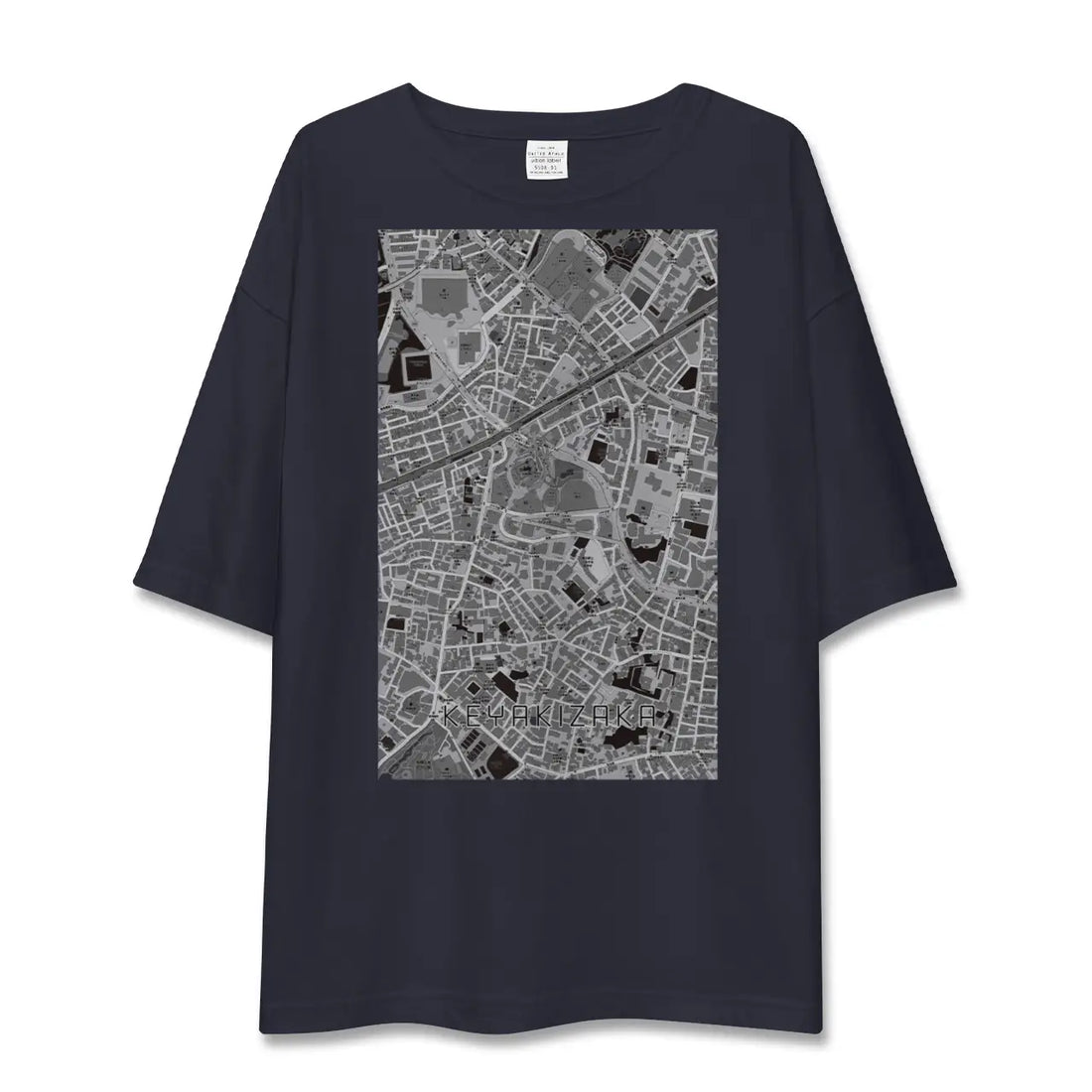 【けやき坂（東京都）】地図柄ビッグシルエットTシャツ