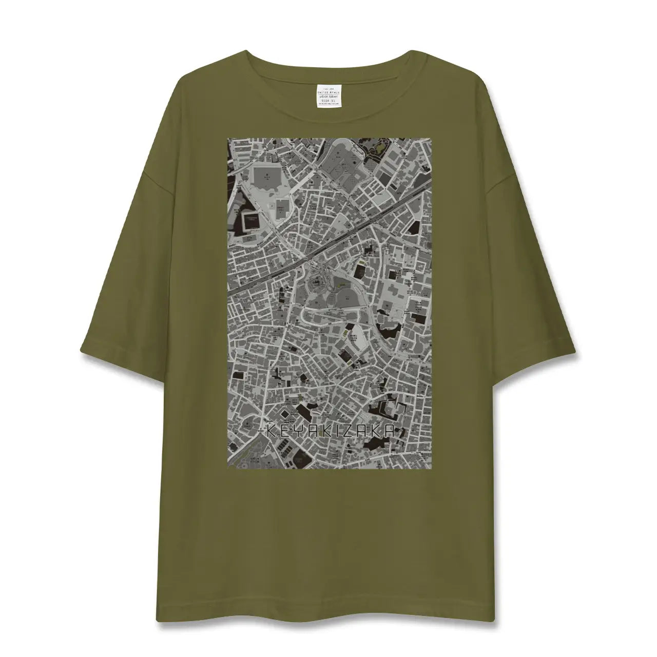 【けやき坂（東京都）】地図柄ビッグシルエットTシャツ