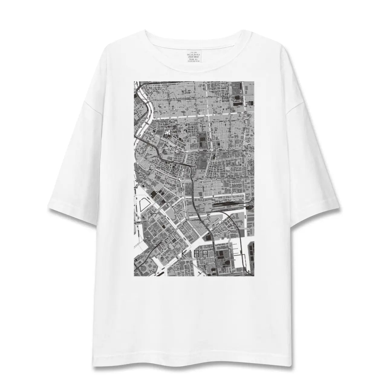 【木場（東京都）】地図柄ビッグシルエットTシャツ
