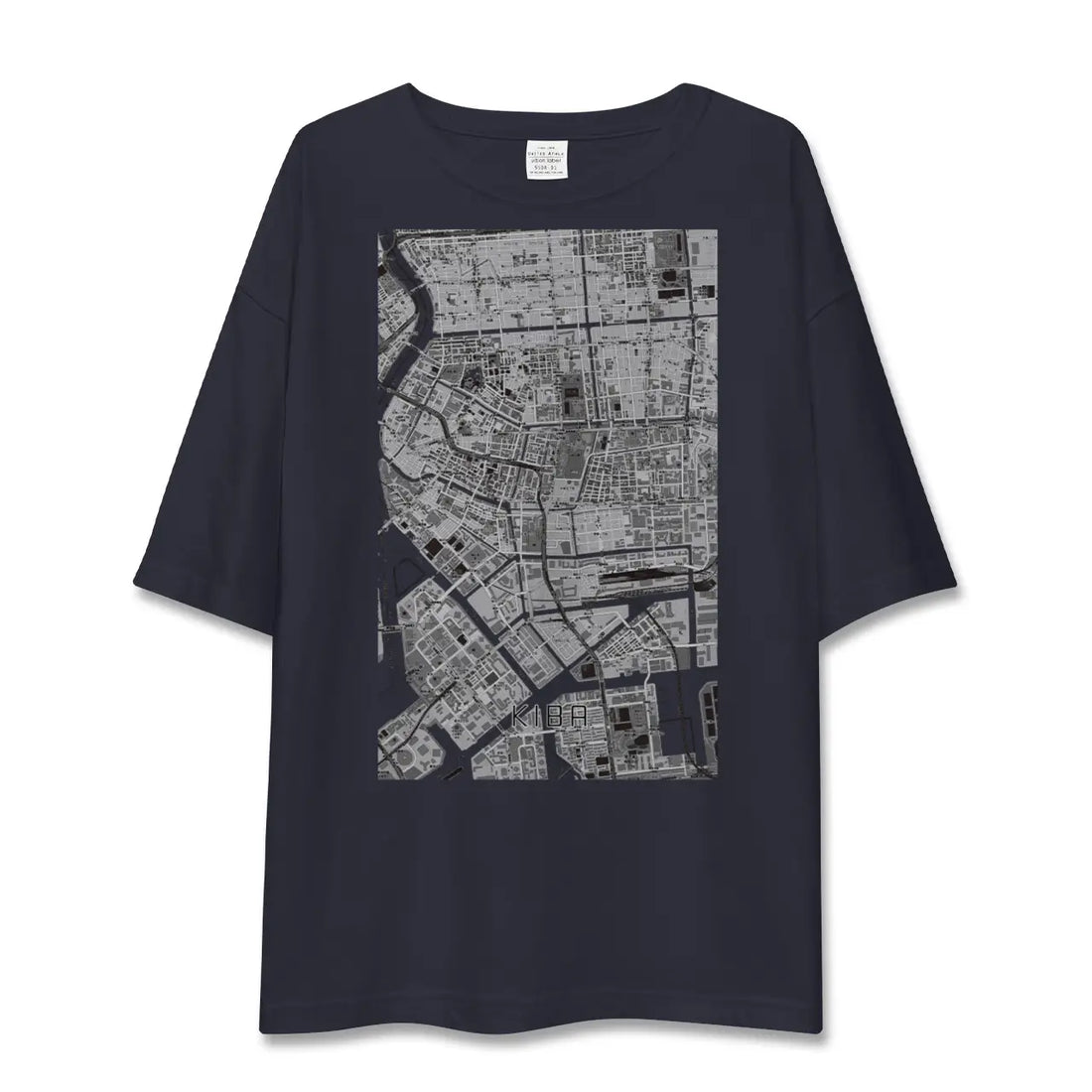 【木場（東京都）】地図柄ビッグシルエットTシャツ