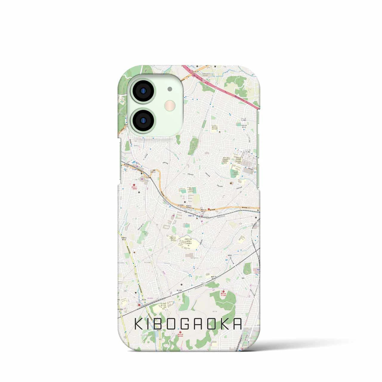 【希望ヶ丘】地図柄iPhoneケース（バックカバータイプ・ナチュラル）iPhone 12 mini 用