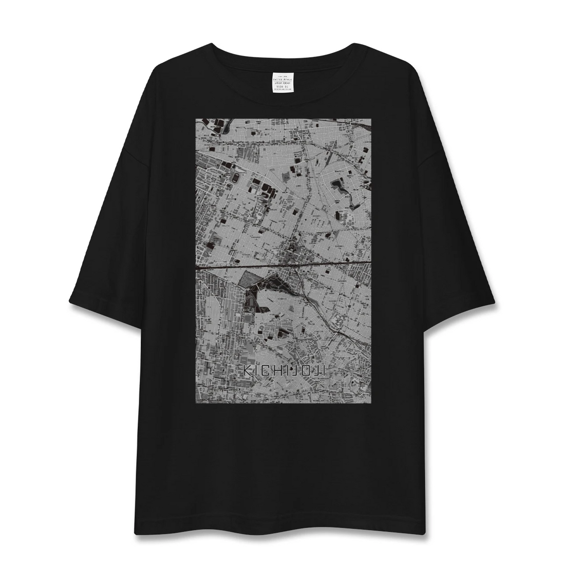 【吉祥寺2（東京都）】地図柄ビッグシルエットTシャツ