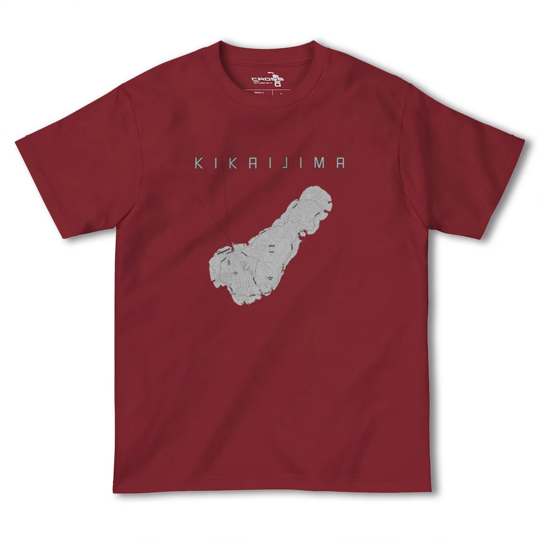 【喜界島(鹿児島県)】地図柄ヘビーウェイトTシャツ