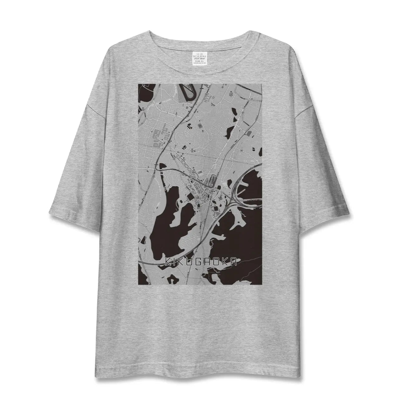 【企救丘（福岡県）】地図柄ビッグシルエットTシャツ