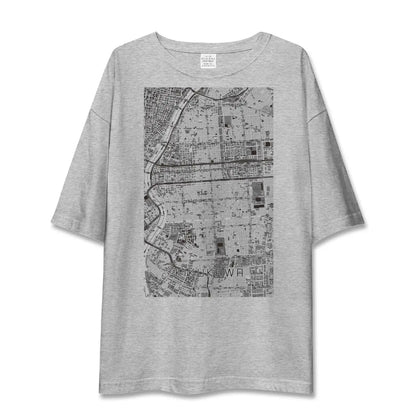 【菊川（東京都）】地図柄ビッグシルエットTシャツ