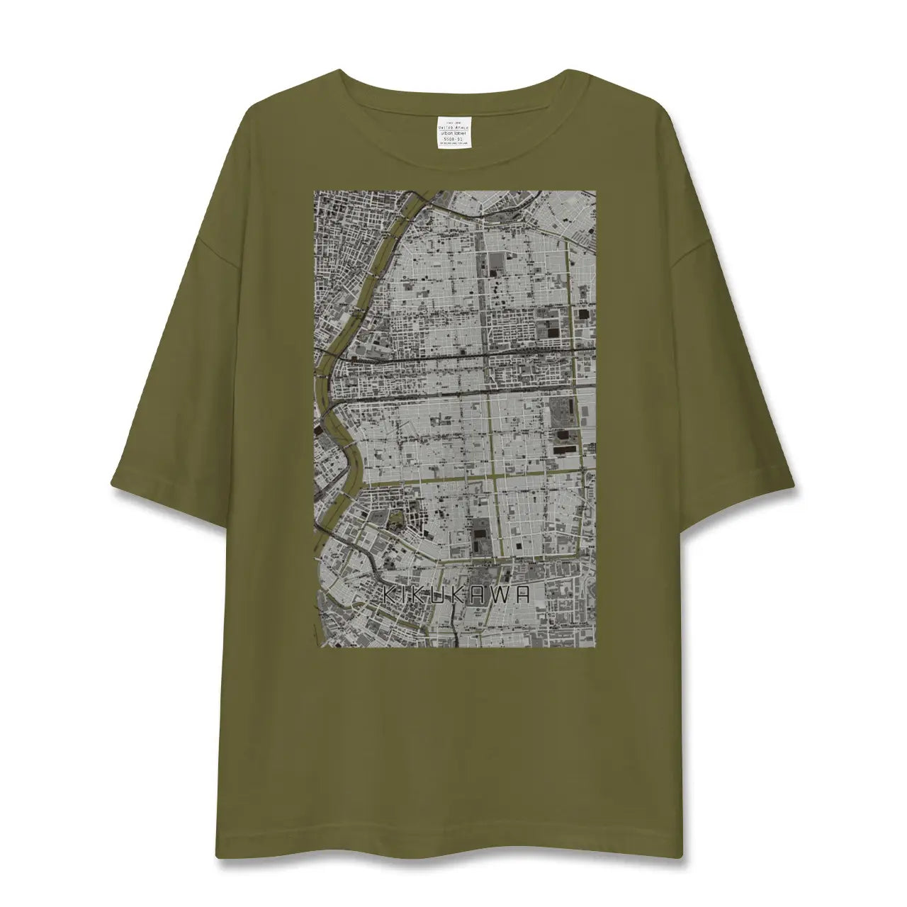 【菊川（東京都）】地図柄ビッグシルエットTシャツ