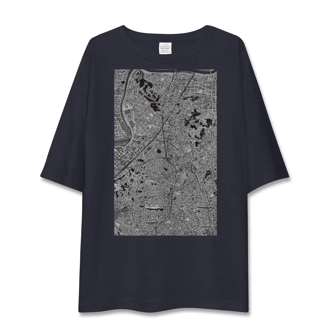 【菊名（神奈川県）】地図柄ビッグシルエットTシャツ
