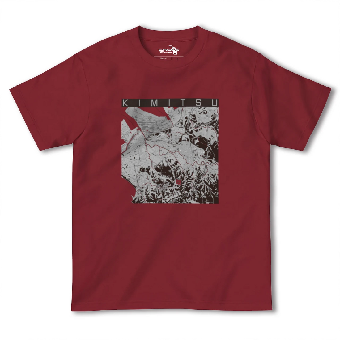 【君津(千葉県)】地図柄ヘビーウェイトTシャツ