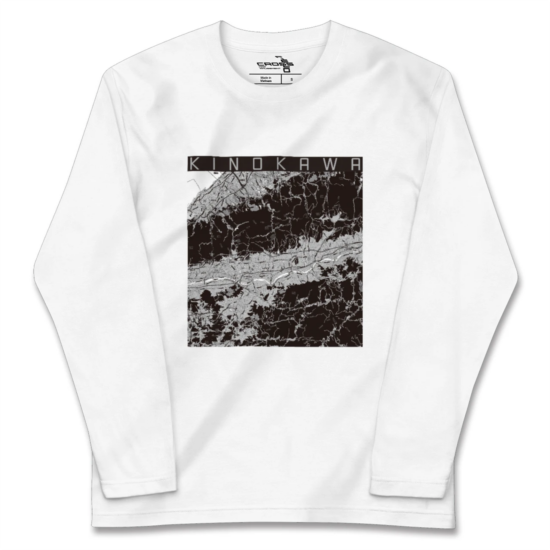 【紀の川(和歌山県)】地図柄ロングスリーブTシャツ