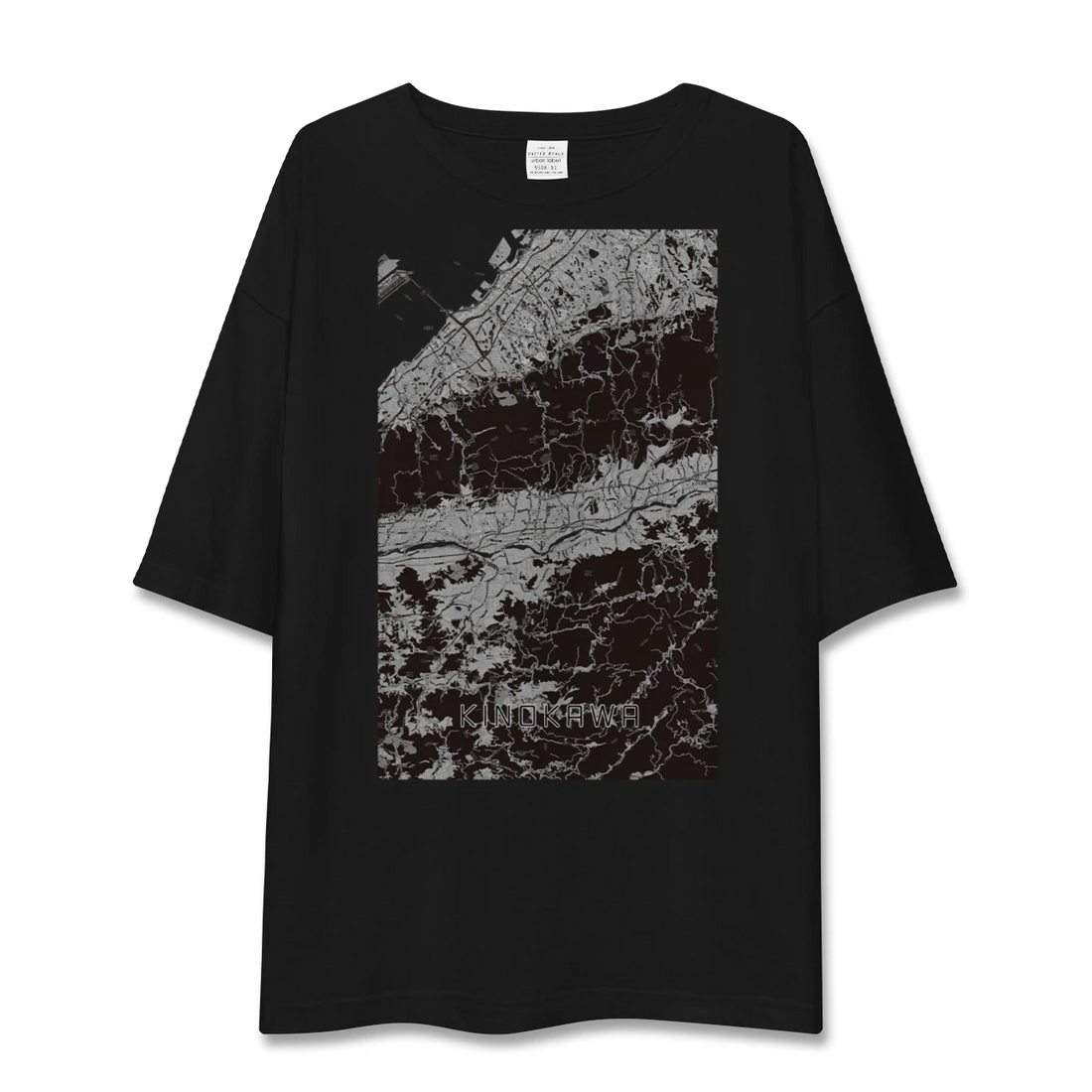 【紀の川(和歌山県)】地図柄ビッグシルエットTシャツ