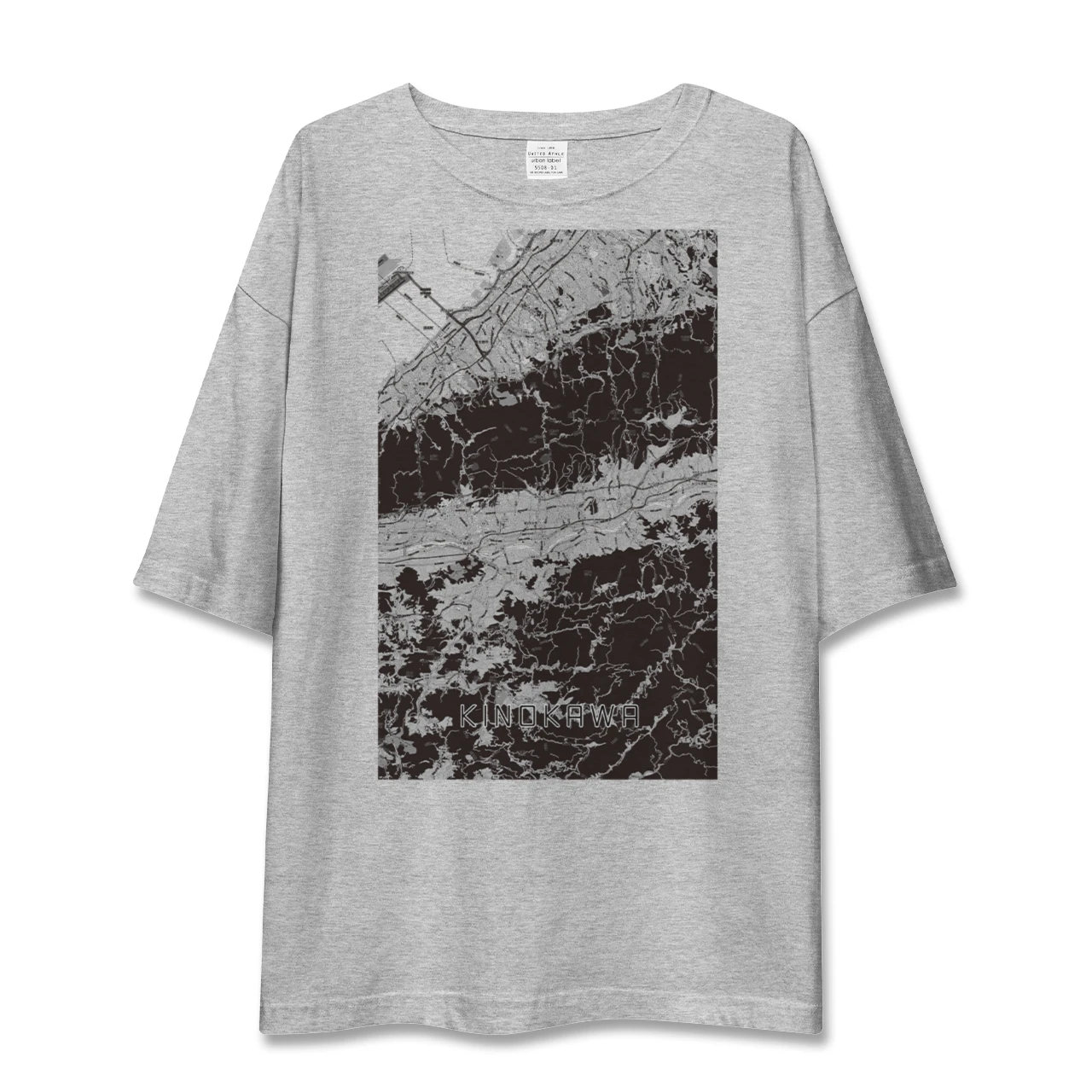 【紀の川（和歌山県）】地図柄ビッグシルエットTシャツ