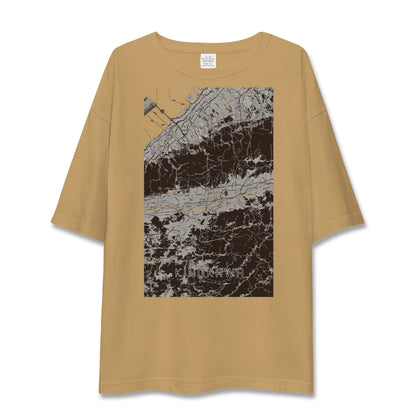 【紀の川（和歌山県）】地図柄ビッグシルエットTシャツ