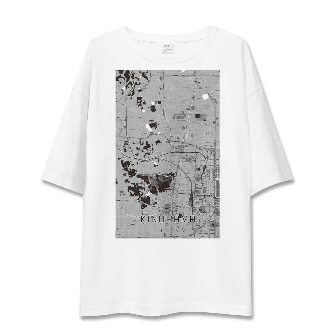 【衣山(愛媛県)】地図柄ビッグシルエットTシャツ
