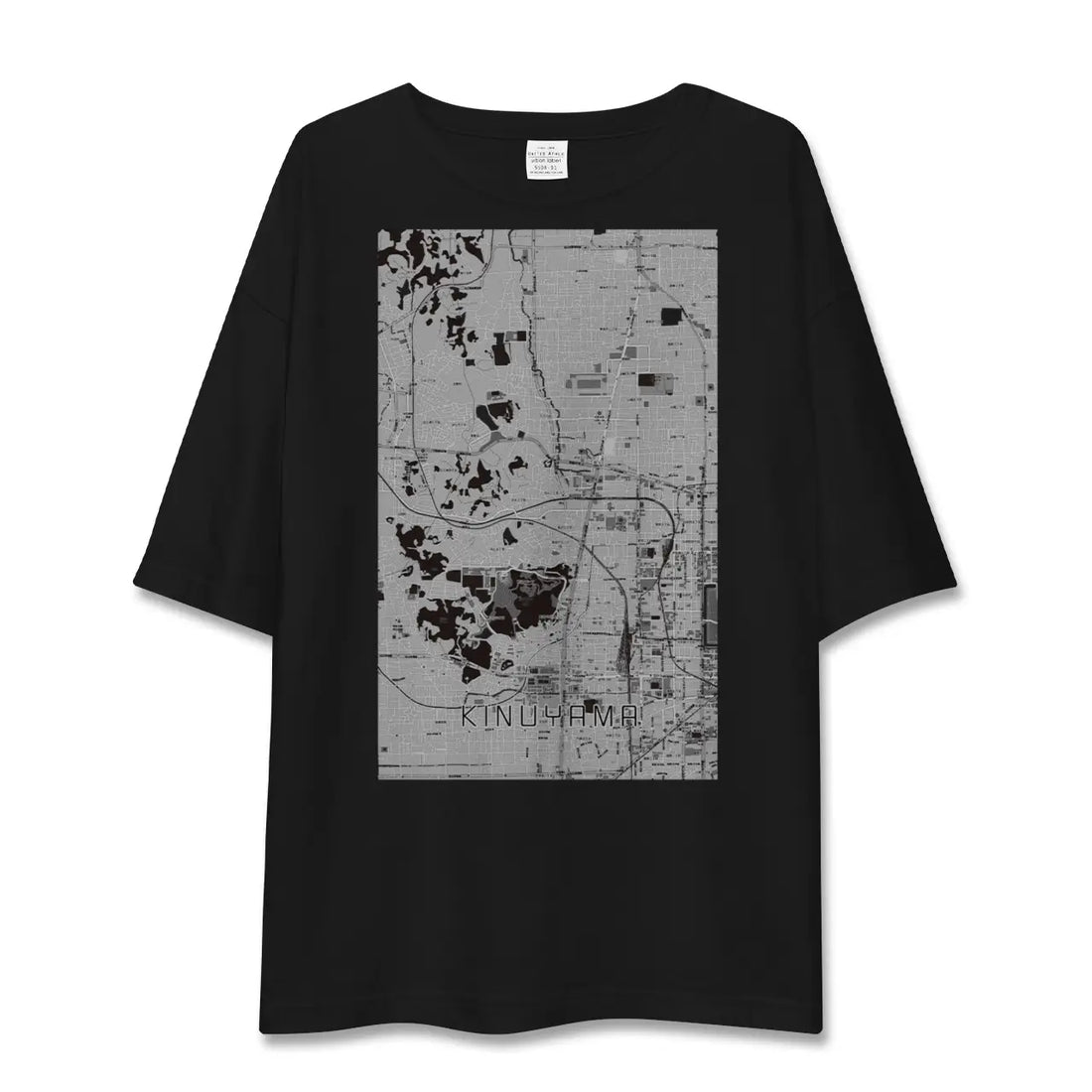 【衣山（愛媛県）】地図柄ビッグシルエットTシャツ