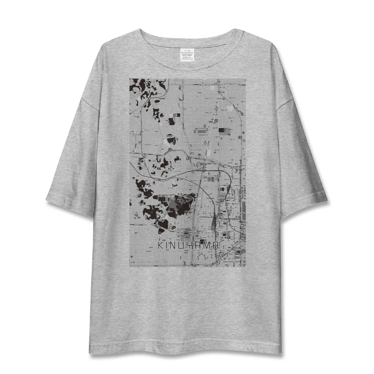【衣山（愛媛県）】地図柄ビッグシルエットTシャツ