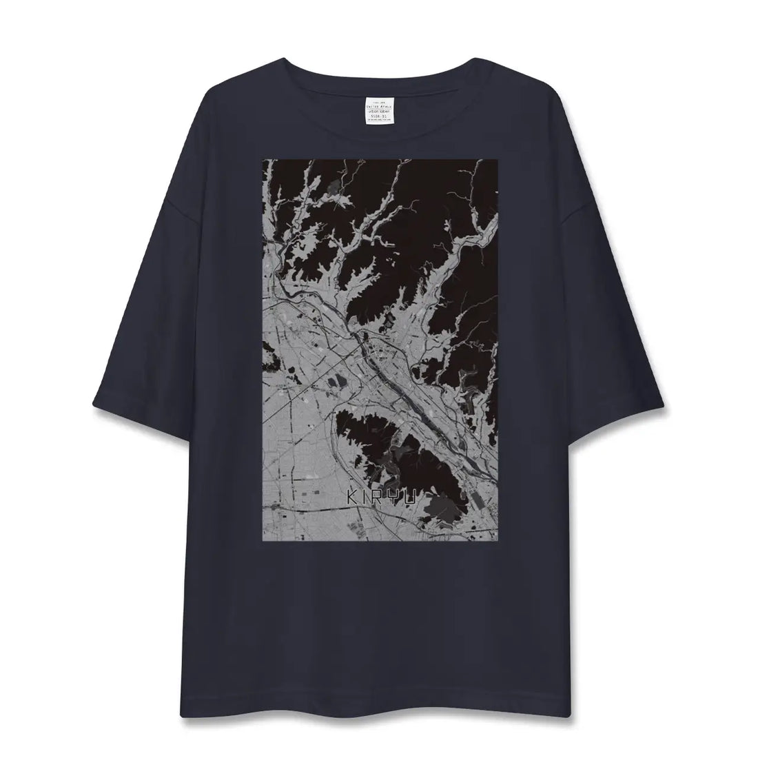 【桐生（群馬県）】地図柄ビッグシルエットTシャツ