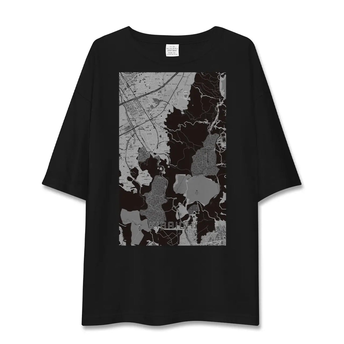 【私市（大阪府）】地図柄ビッグシルエットTシャツ