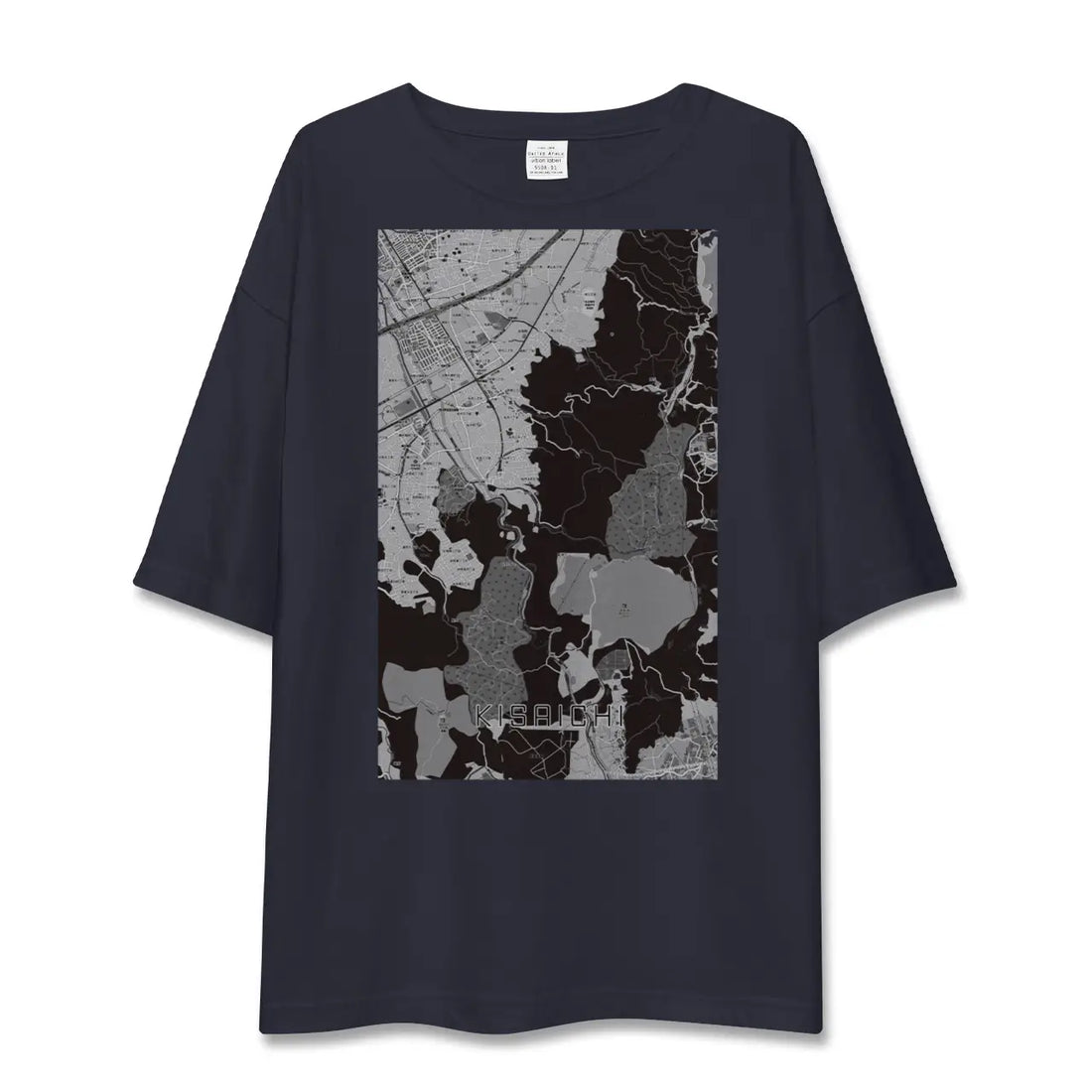 【私市（大阪府）】地図柄ビッグシルエットTシャツ