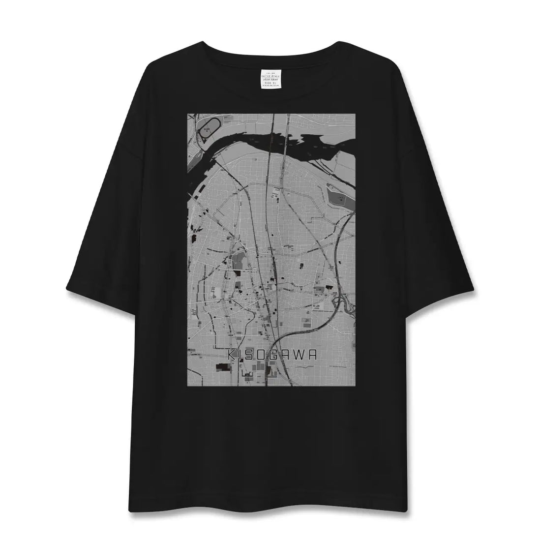 【木曽川（愛知県）】地図柄ビッグシルエットTシャツ