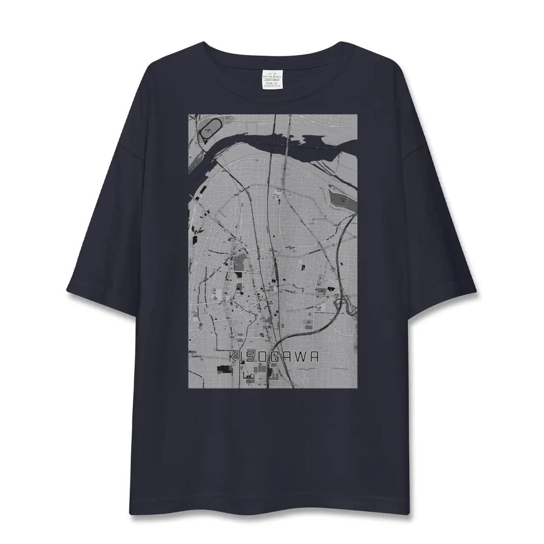 【木曽川（愛知県）】地図柄ビッグシルエットTシャツ