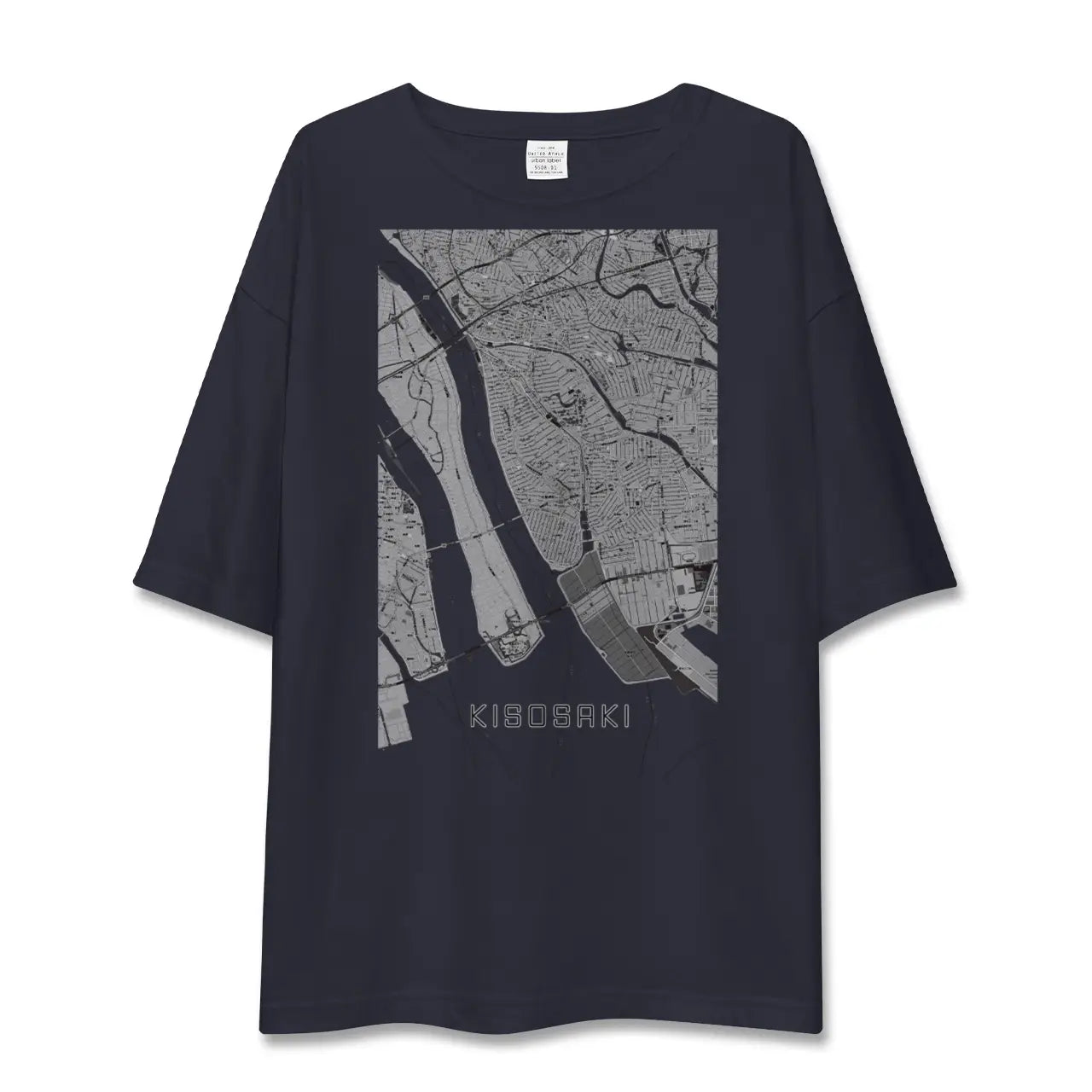 【木曽岬（三重県）】地図柄ビッグシルエットTシャツ