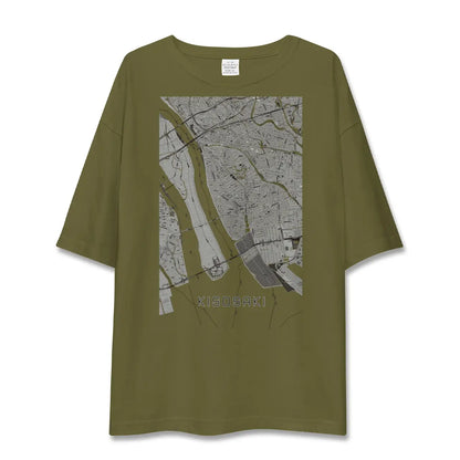 【木曽岬（三重県）】地図柄ビッグシルエットTシャツ