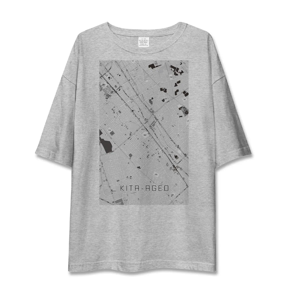 【北上尾（埼玉県）】地図柄ビッグシルエットTシャツ