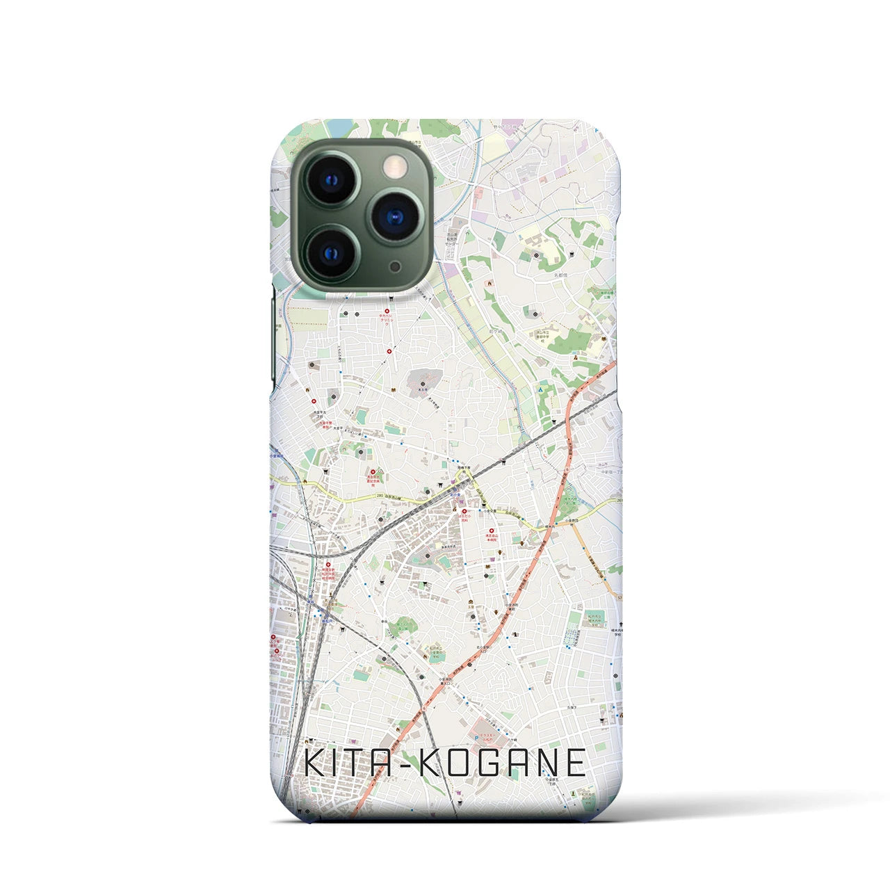 【北小金】地図柄iPhoneケース（バックカバータイプ・ナチュラル）iPhone 11 Pro 用