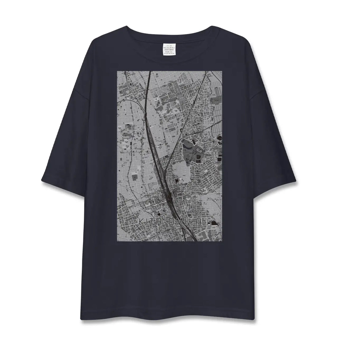 【北大宮（埼玉県）】地図柄ビッグシルエットTシャツ