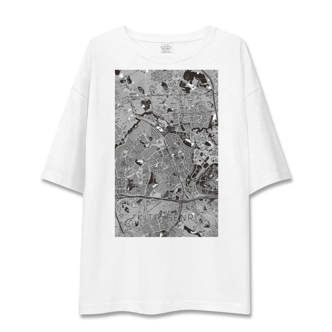 【北千里(大阪府)】地図柄ビッグシルエットTシャツ