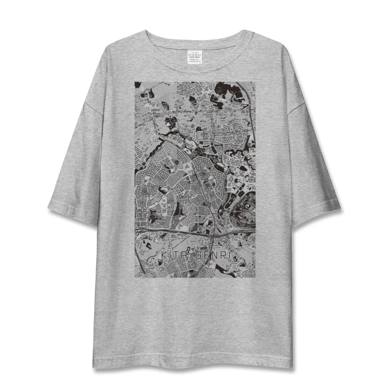 【北千里（大阪府）】地図柄ビッグシルエットTシャツ