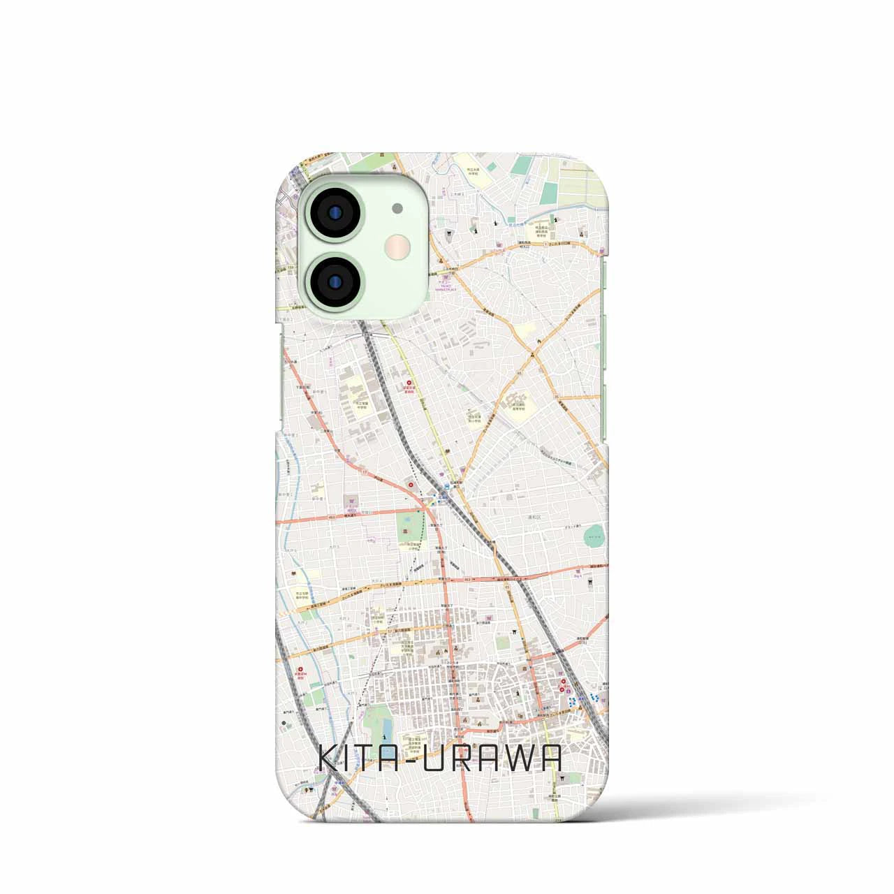 【北浦和】地図柄iPhoneケース（バックカバータイプ・ナチュラル）iPhone 12 mini 用
