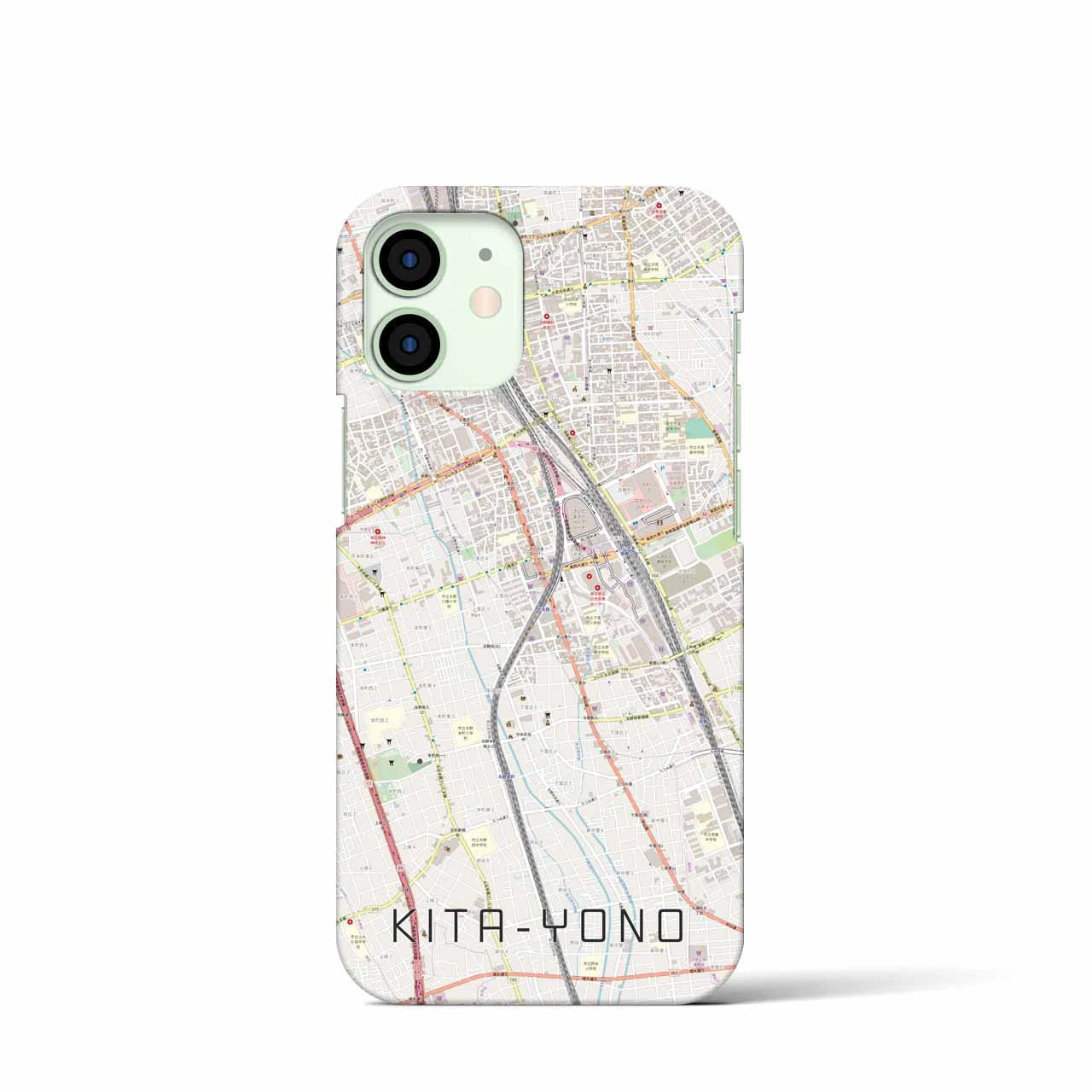 【北与野】地図柄iPhoneケース（バックカバータイプ・ナチュラル）iPhone 12 mini 用