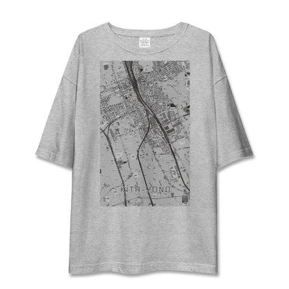 【北与野（埼玉県）】地図柄ビッグシルエットTシャツ