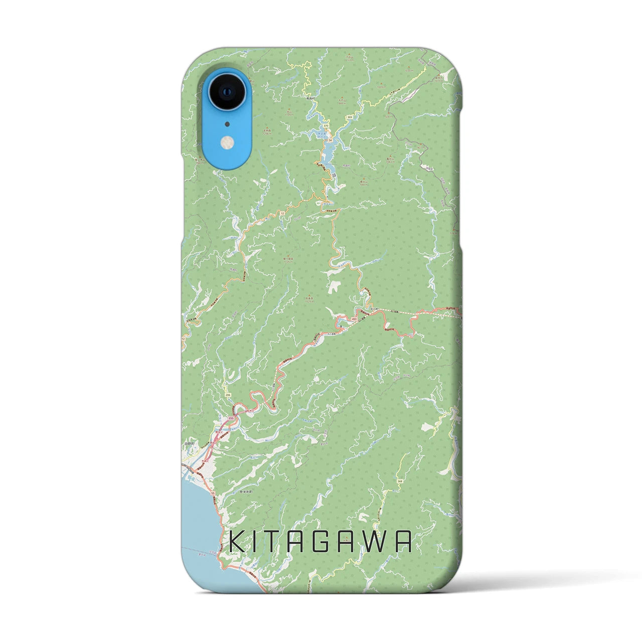 【北川】地図柄iPhoneケース（バックカバータイプ・ナチュラル）iPhone XR 用