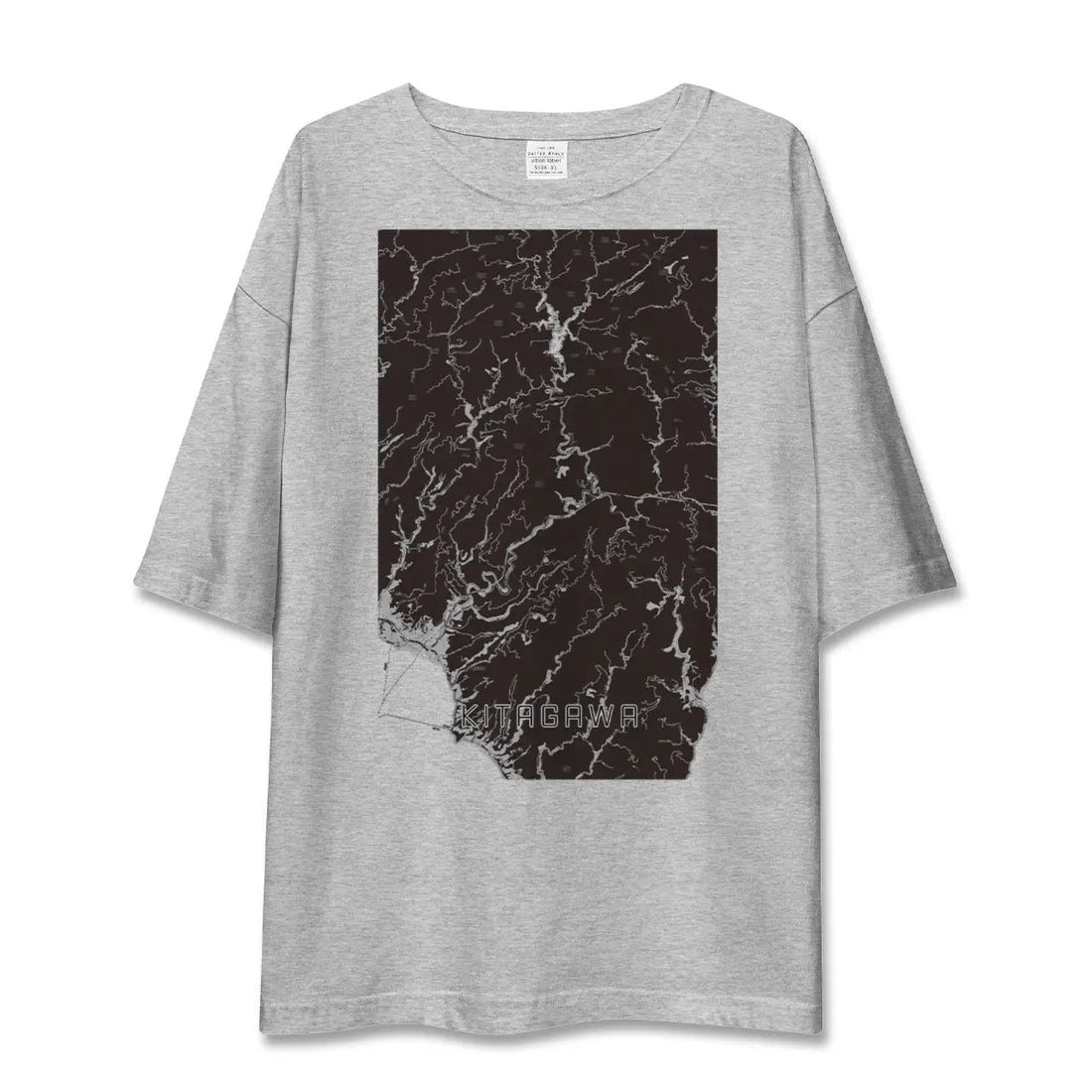 【北川(高知県)】地図柄ビッグシルエットTシャツ