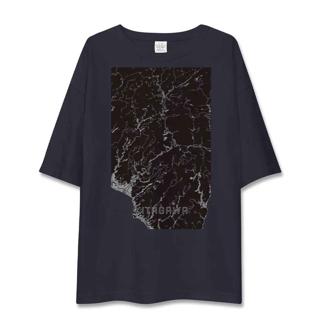 【北川（高知県）】地図柄ビッグシルエットTシャツ