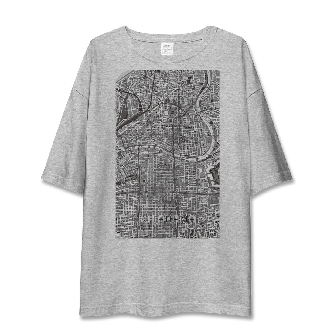 【北浜（大阪府）】地図柄ビッグシルエットTシャツ
