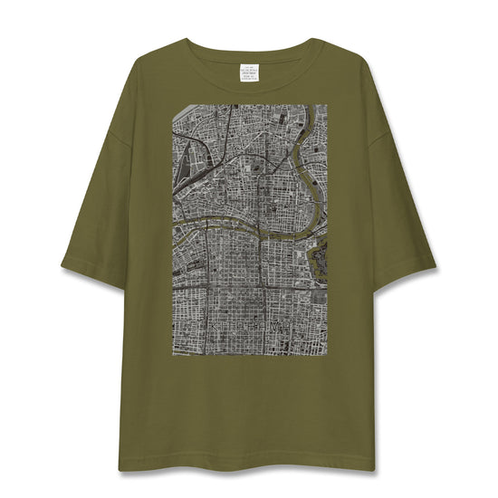 【北浜（大阪府）】地図柄ビッグシルエットTシャツ