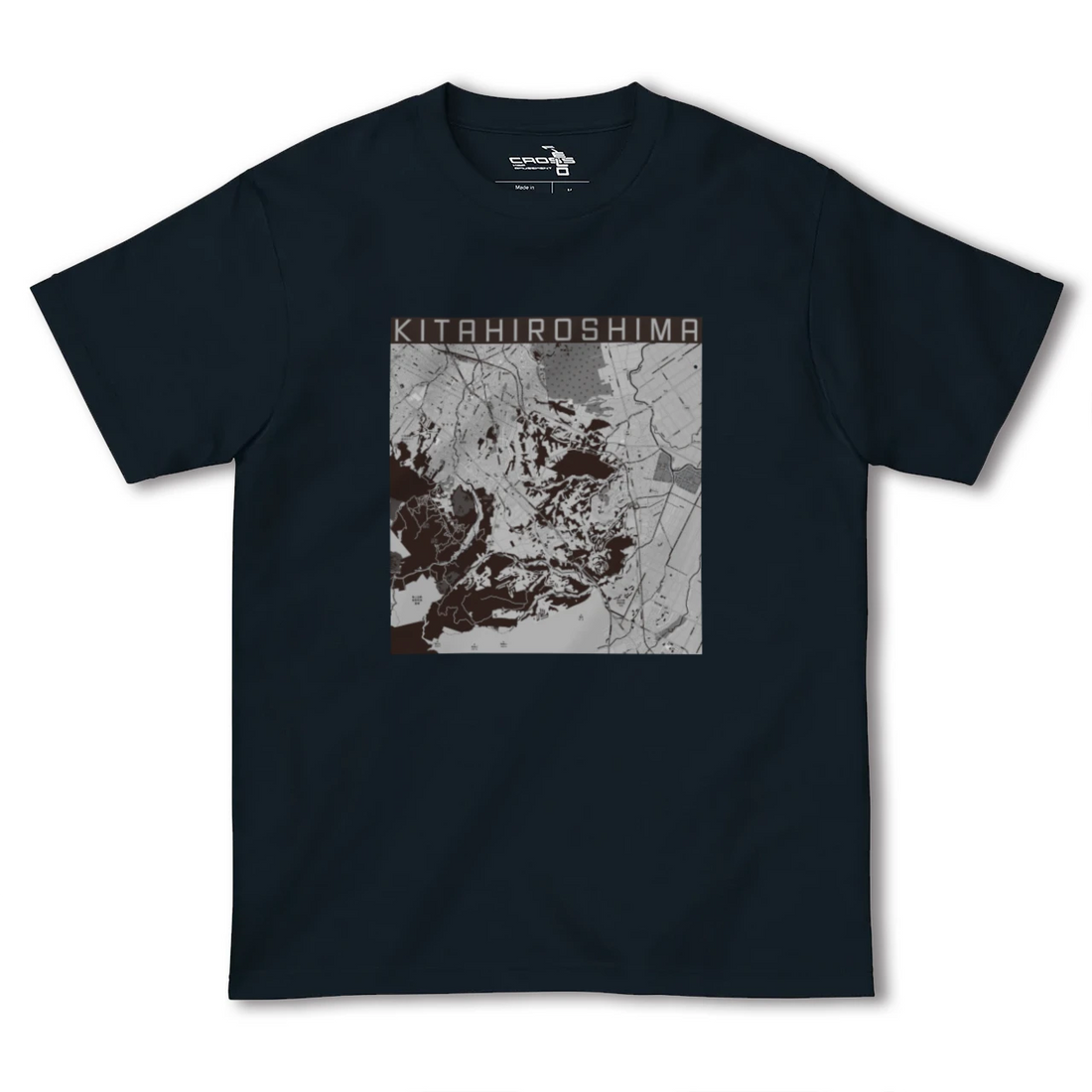【北広島2(北海道)】地図柄ヘビーウェイトTシャツ