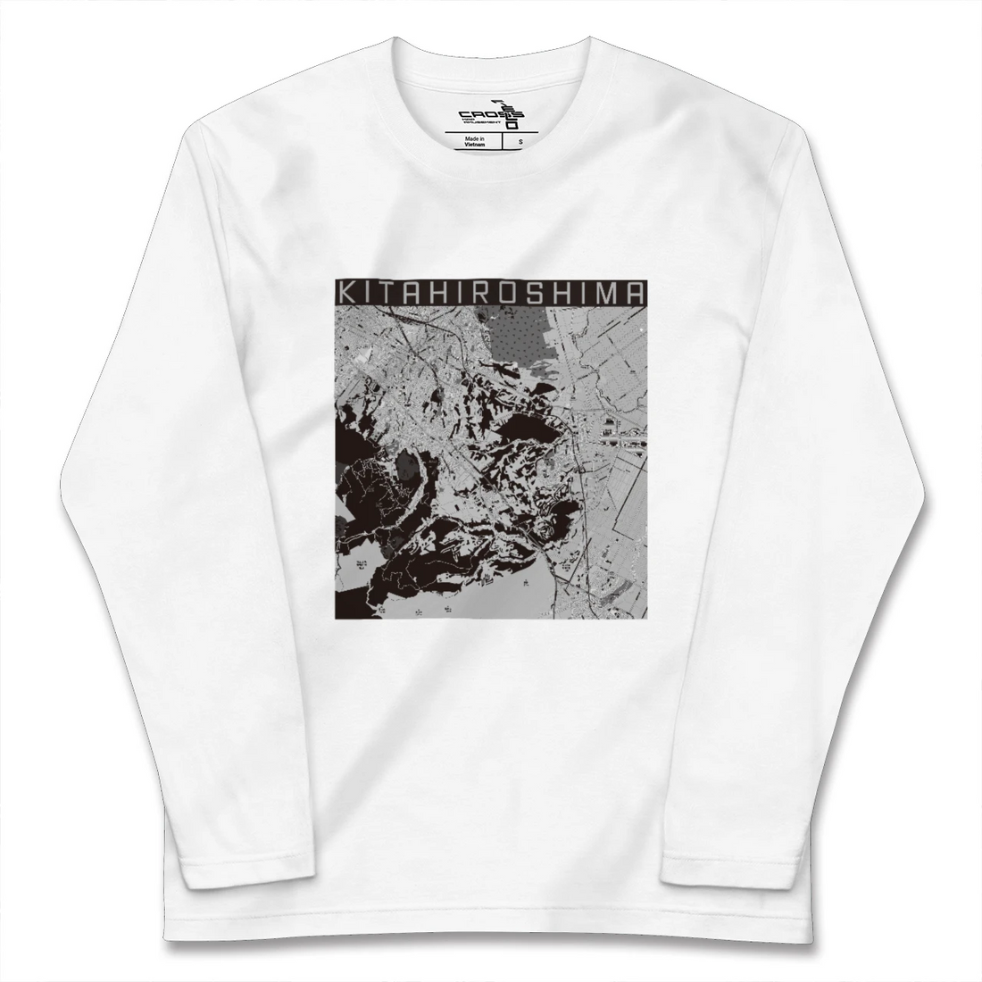 【北広島2(北海道)】地図柄ロングスリーブTシャツ