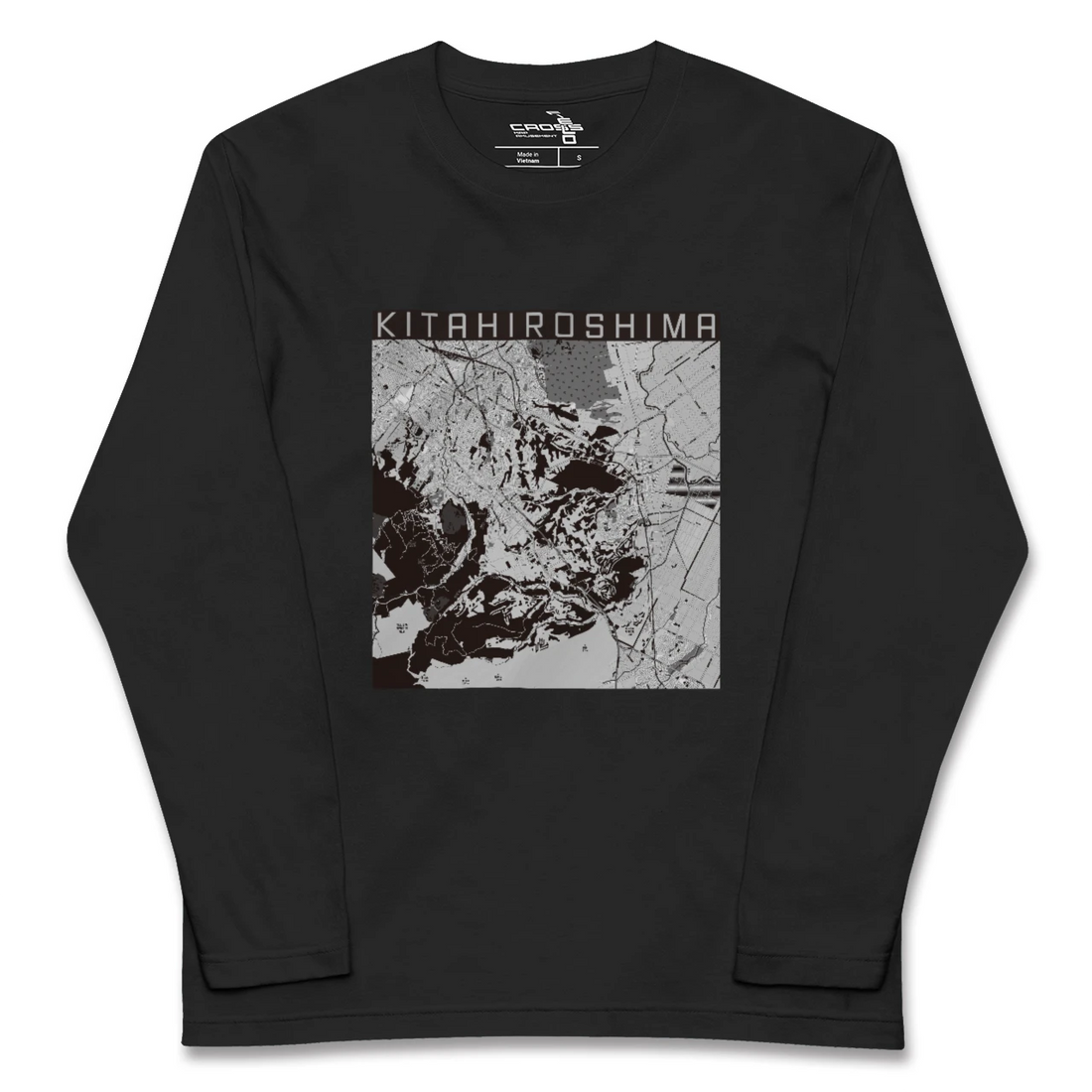 【北広島2(北海道)】地図柄ロングスリーブTシャツ