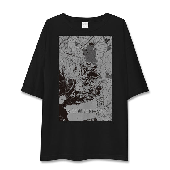 【北広島2（北海道）】地図柄ビッグシルエットTシャツ