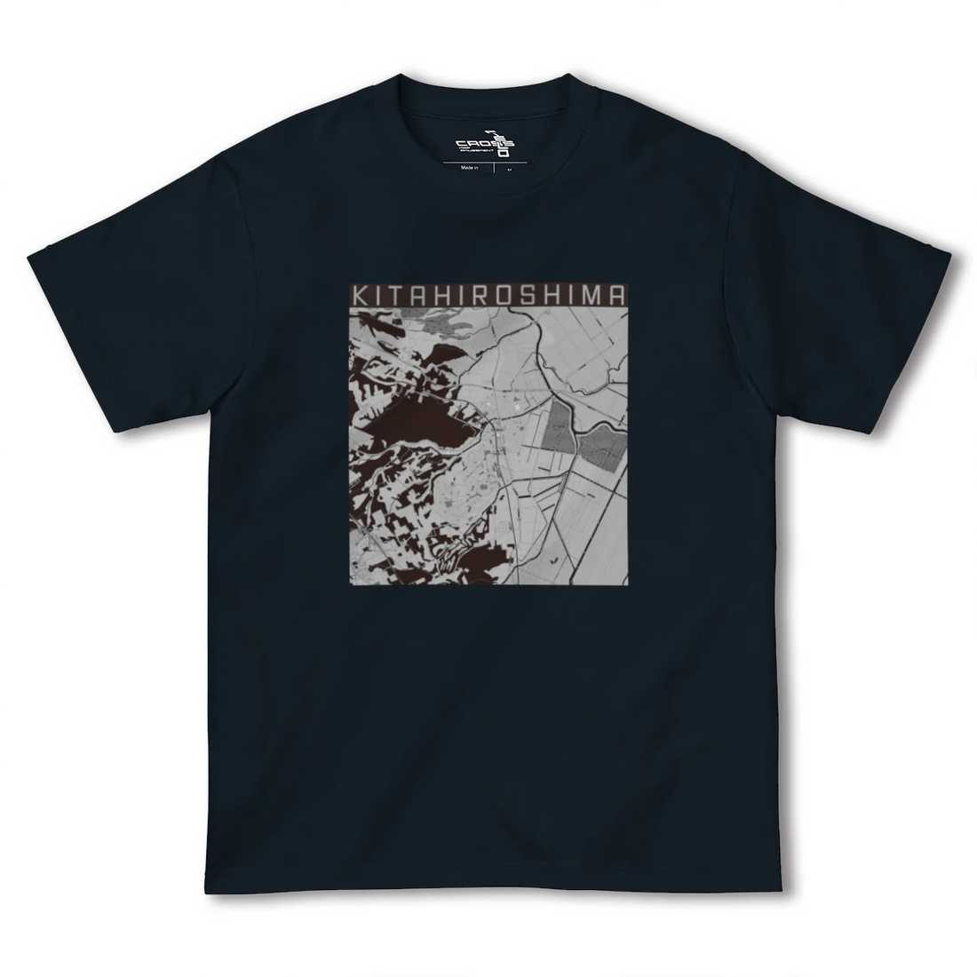 【北広島(北海道)】地図柄ヘビーウェイトTシャツ