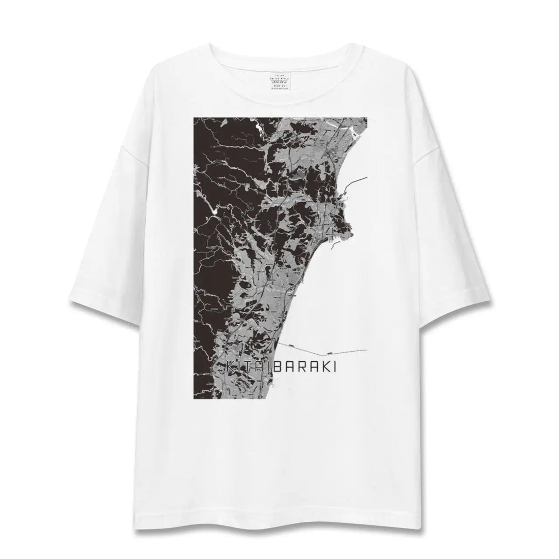 【北茨城(茨城県)】地図柄ビッグシルエットTシャツ