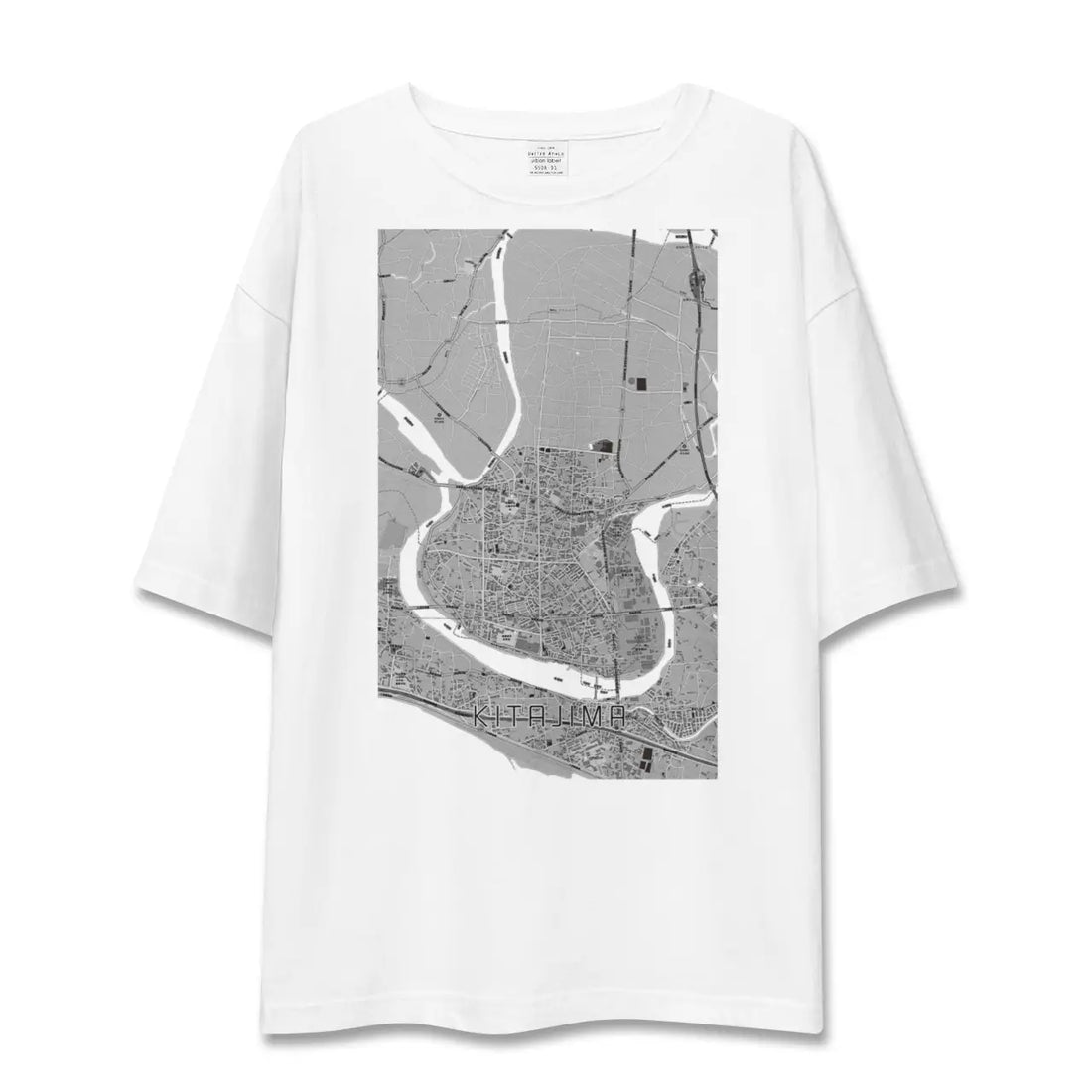 【北島（徳島県）】地図柄ビッグシルエットTシャツ