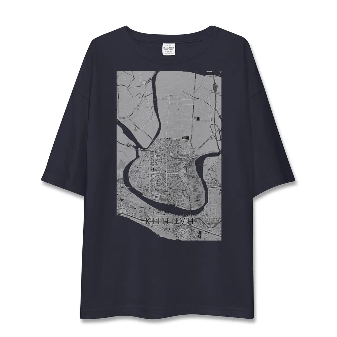 【北島(徳島県)】地図柄ビッグシルエットTシャツ