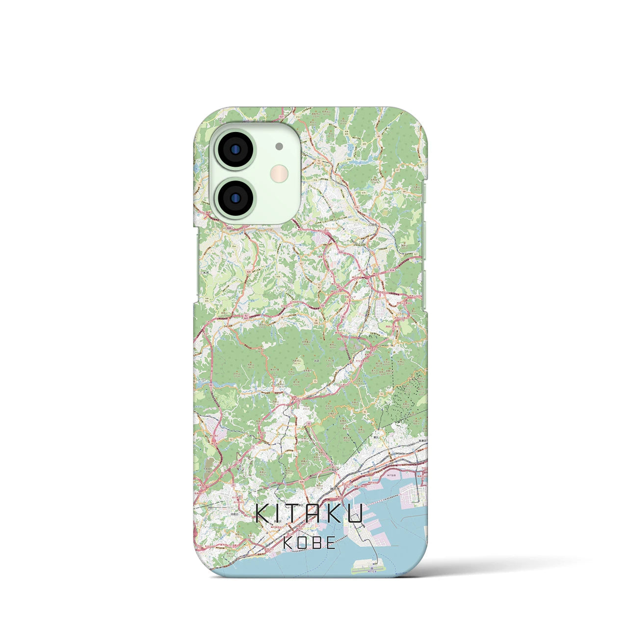 【北区（神戸市）】地図柄iPhoneケース（バックカバータイプ・ナチュラル）iPhone 12 mini 用