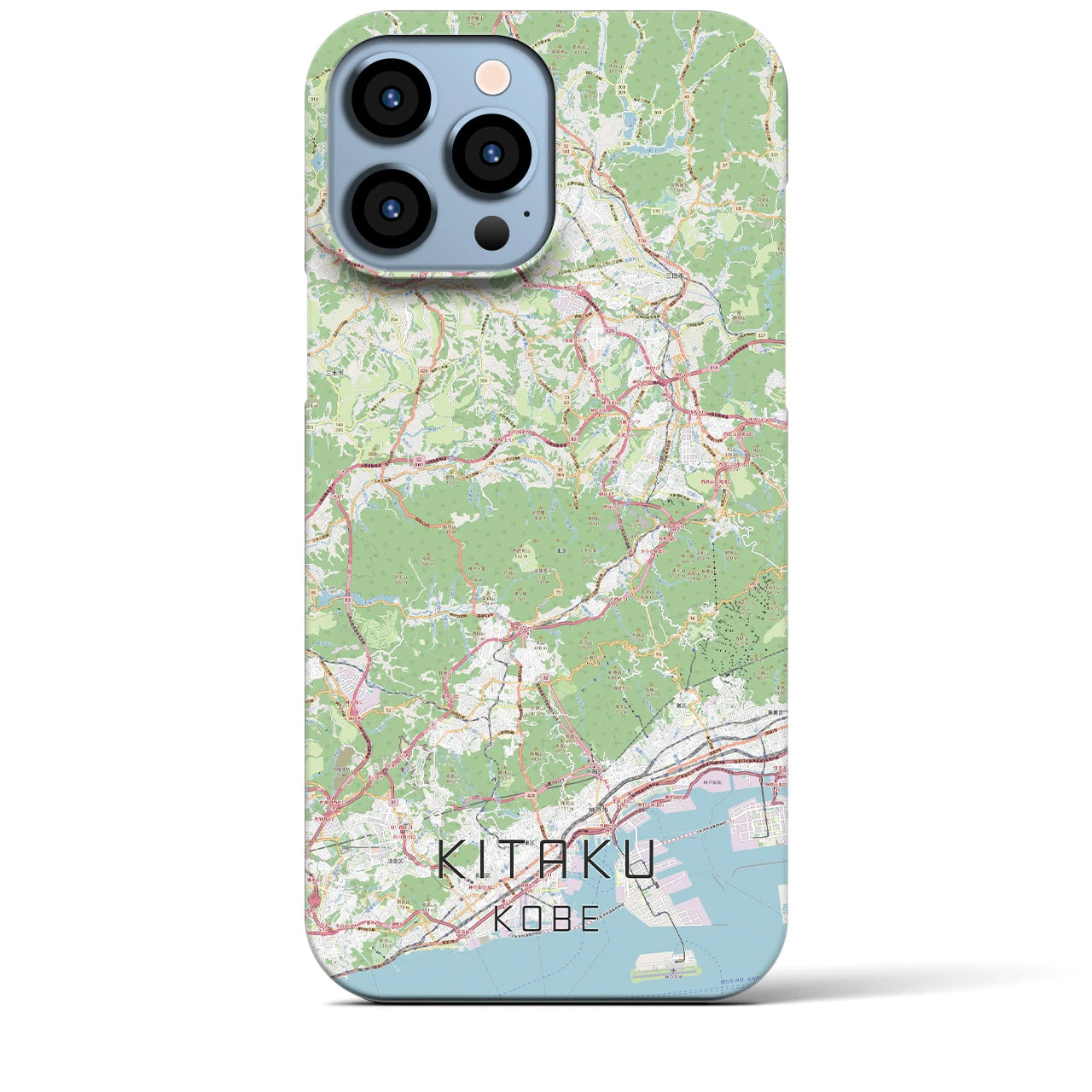 【北区（神戸市）】地図柄iPhoneケース（バックカバータイプ・ナチュラル）iPhone 13 Pro Max 用