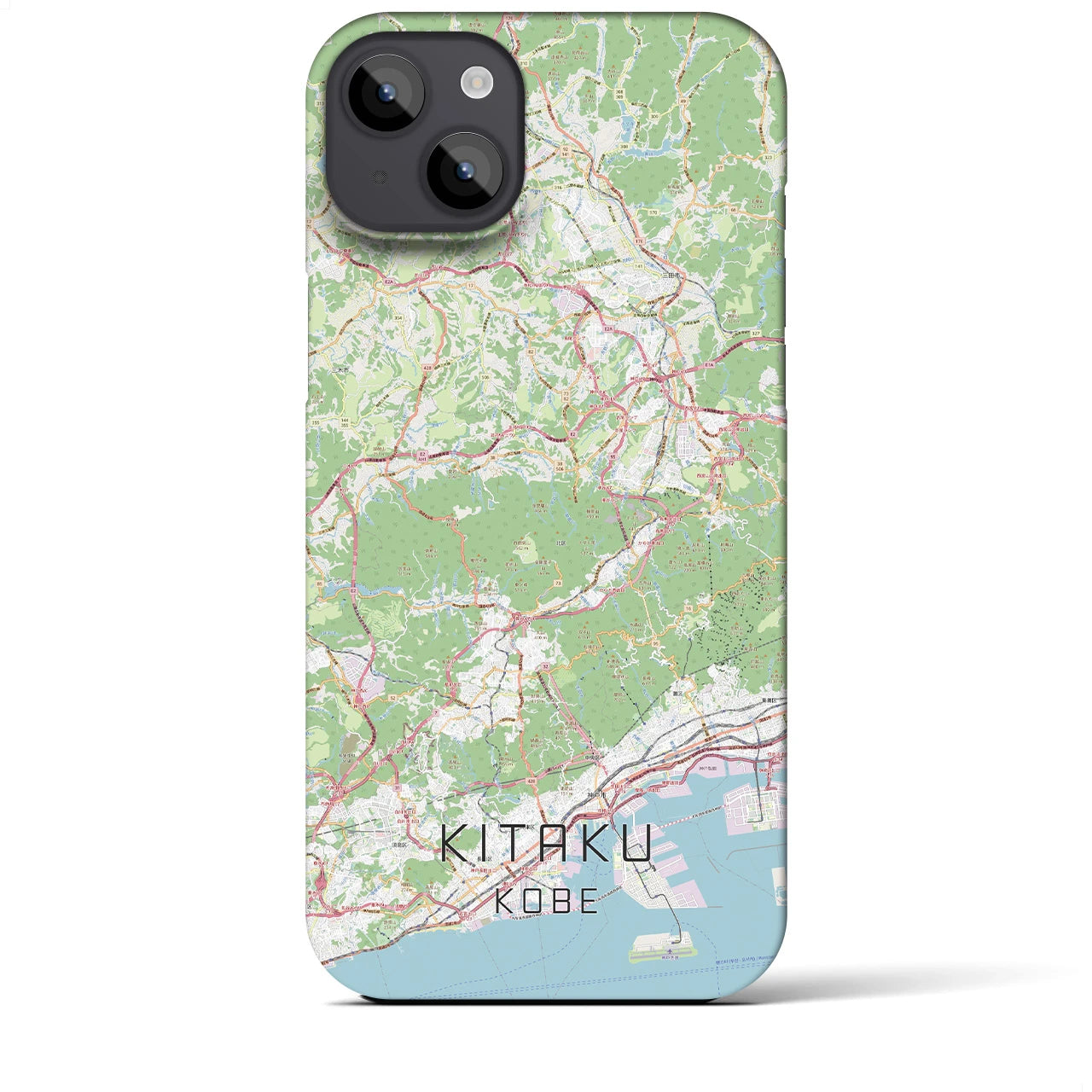 【北区（神戸市）】地図柄iPhoneケース（バックカバータイプ・ナチュラル）iPhone 14 Plus 用